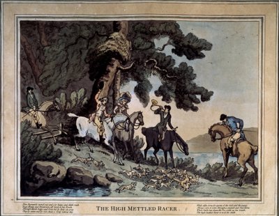 De hoogmoedige renner door Thomas Rowlandson