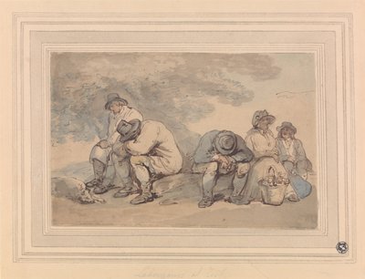 Rustende arbeiders door Thomas Rowlandson