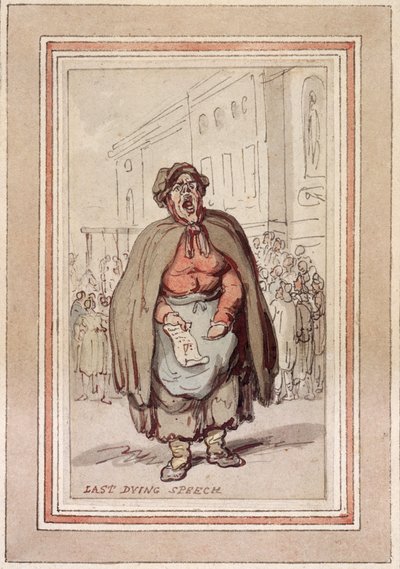 Laatste stervende toespraak door Thomas Rowlandson