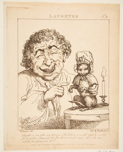 Laughter Le Brun Travested, of karikaturen van de passies door Thomas Rowlandson
