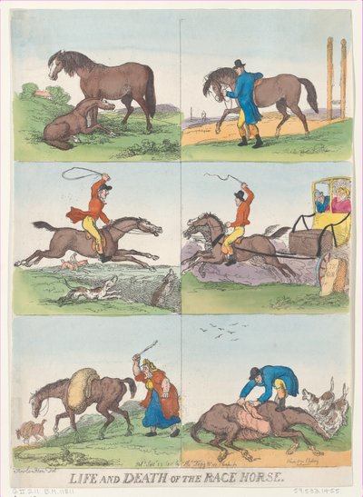 Leven en Dood van het Renpaard door Thomas Rowlandson