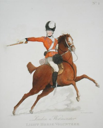 London en Westminster Light Horse Volunteer, plaat 1 uit 