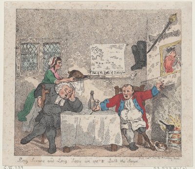 Lange preken en lange belegeringen zijn geneigd de zintuigen te verdoven door Thomas Rowlandson
