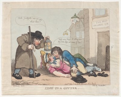 Liefde in de goot, 8 juli 1800 door Thomas Rowlandson