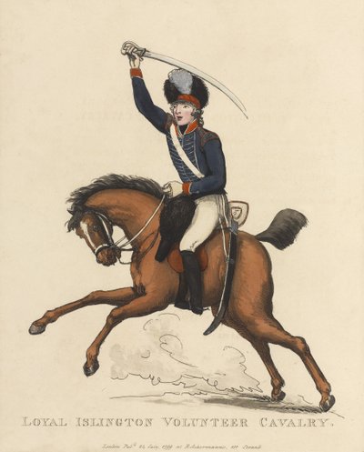Loyale Islington Vrijwillige Cavalerie, c.1799 door Thomas Rowlandson
