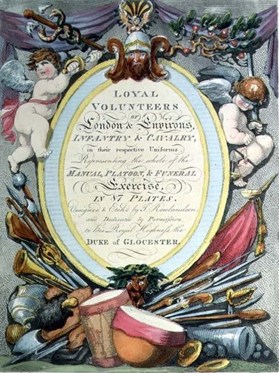 Loyal Volunteers of London, titelpagina door Thomas Rowlandson