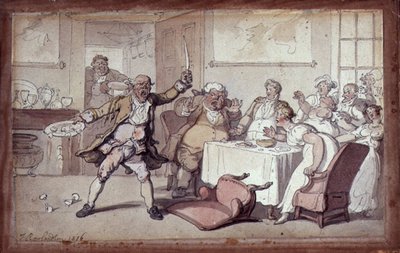 Waanzin aan de eettafel door Thomas Rowlandson