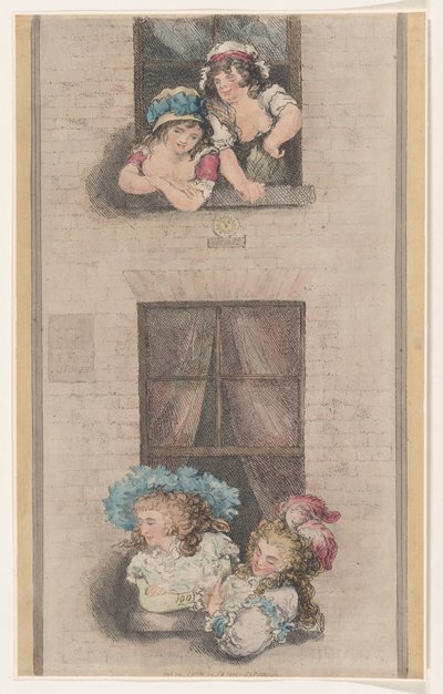 Dienstmeisjes en meesteressen, 1 december 1791 door Thomas Rowlandson