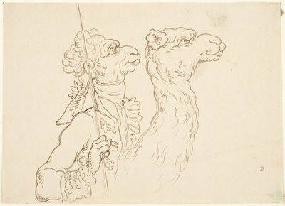 Man en kameel door Thomas Rowlandson
