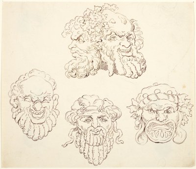 Maskers door Thomas Rowlandson