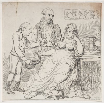 Melpomene in de put, of kinderspel verdedigd door theatrale monarchen, 14 december 1804 door Thomas Rowlandson