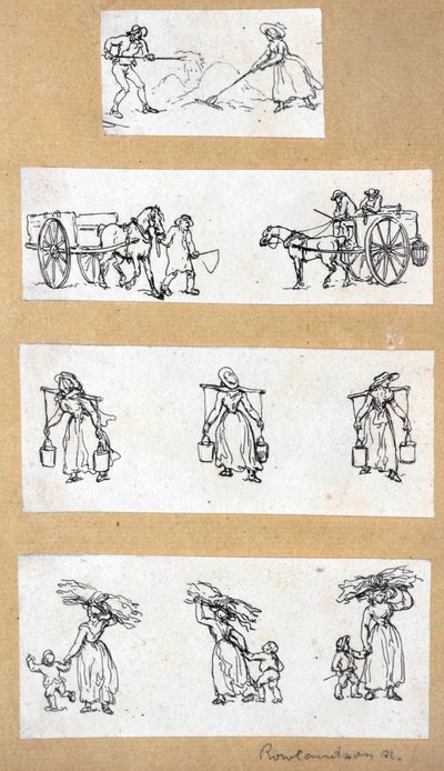 Miniatuurstudies door Thomas Rowlandson