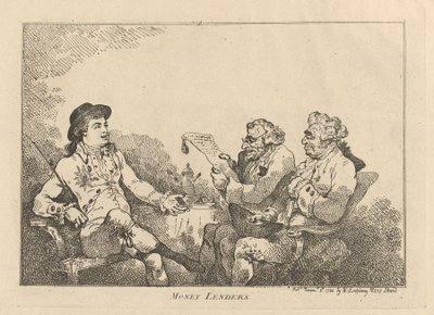 Geldschieters, 8 november 1784 door Thomas Rowlandson
