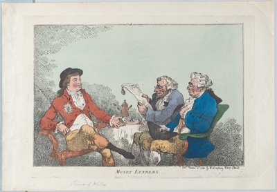 Geldschieters door Thomas Rowlandson