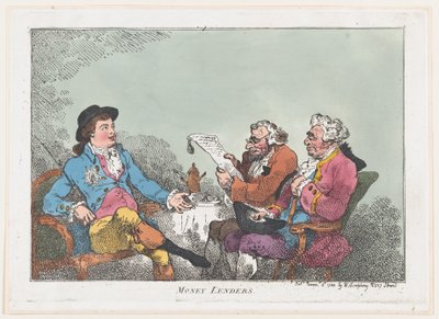 Geldschieters door Thomas Rowlandson