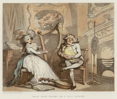 Muziek heeft charme, of een saaie echtgenoot door Thomas Rowlandson