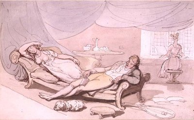 Muziek thuis door Thomas Rowlandson