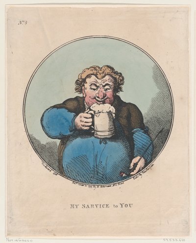 Mijn Dienst aan Jou door Thomas Rowlandson