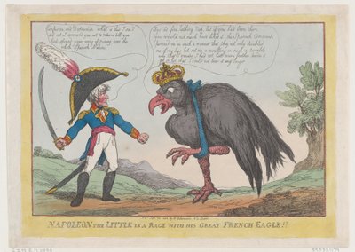 Napoleon De Kleine in Woede met Zijn Grote Franse Adelaar!!, 20 september 1808 door Thomas Rowlandson