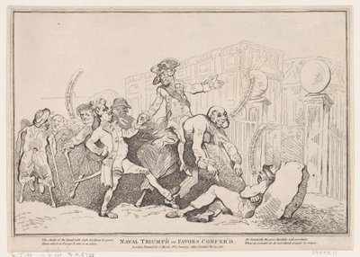 Marine Triomf, of Verleende Gunstbewijzen door Thomas Rowlandson