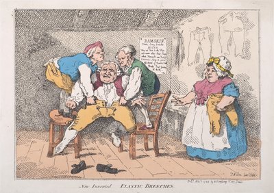 Nieuw Uitgevonden Elastische Broeken door Thomas Rowlandson