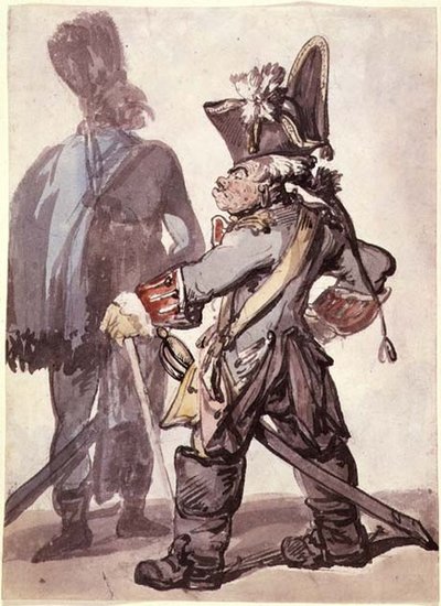 Frederik de Grote (1712-86) en Een van zijn Officieren door Thomas Rowlandson