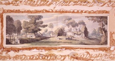 Oude kerk, Newtown, Isle of Wight door Thomas Rowlandson