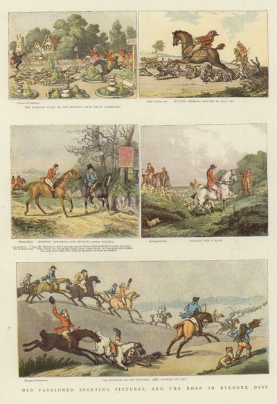 Ouderwetse sportprenten door Thomas Rowlandson