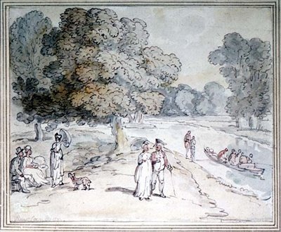 Op de Theems door Thomas Rowlandson