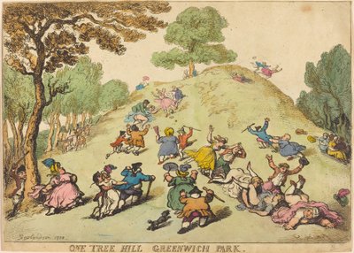 One Tree Hill, Greenwich Park door Thomas Rowlandson