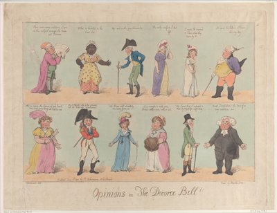 Meningen over de Echtscheidingswet!!, 2 juni 1800 door Thomas Rowlandson