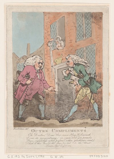 Buitensporige Complimenten door Thomas Rowlandson
