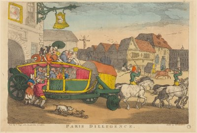 Paris Diligence door Thomas Rowlandson