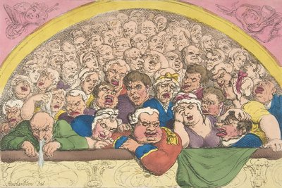 Pidgeon Hole. Een Kloostertuin Vinding om de Goden op te Sluiten, 20 februari 1811 door Thomas Rowlandson
