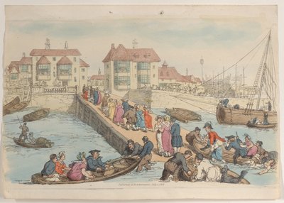 Plaat 25: Een Landingsplaats, uit Wereld in Miniatuur, 1816 door Thomas Rowlandson