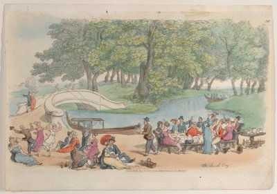Plaat 30: De Sociale Dag, uit Wereld in Miniatuur, 1816 door Thomas Rowlandson