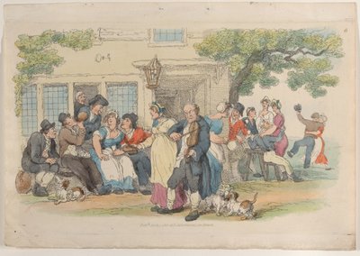 De Deur van het Bierhuis, uit Wereld in Miniatuur, 1816 door Thomas Rowlandson
