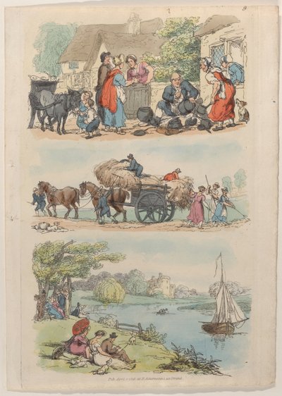 Plaat 9, van Wereld in Miniatuur door Thomas Rowlandson