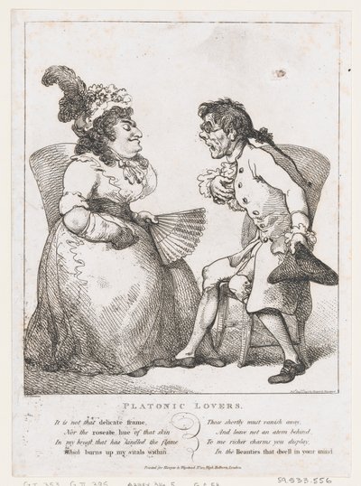 Platonische geliefden door Thomas Rowlandson