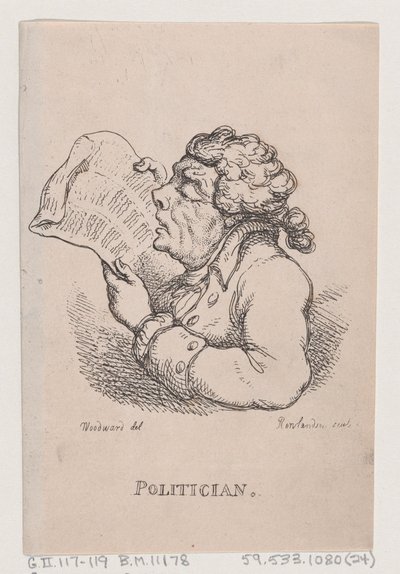 Politicus, april 1808 door Thomas Rowlandson