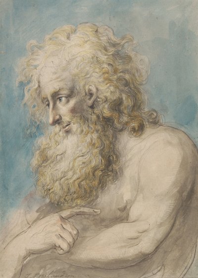 Portret van een man met een baard door Thomas Rowlandson