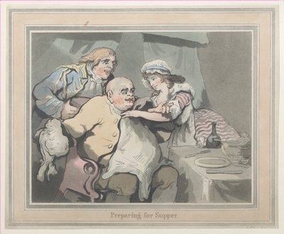 Voorbereidingen voor het Avondeten, 1790 door Thomas Rowlandson