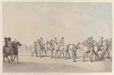 Voorbereiding op de race door Thomas Rowlandson