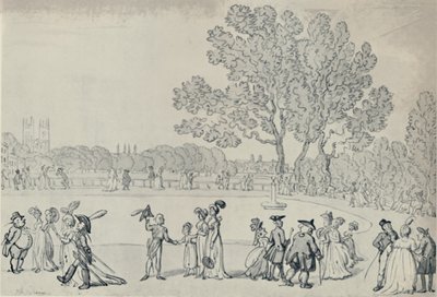 Promenade in het Groene Park, 1808 door Thomas Rowlandson