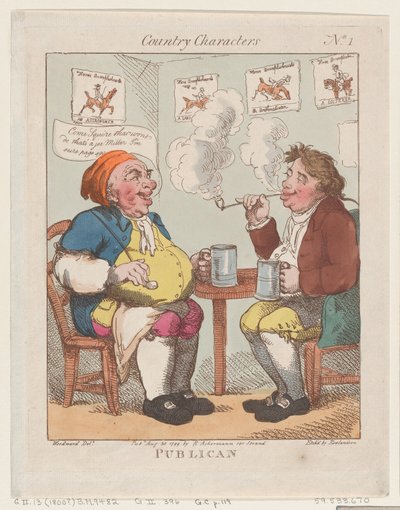 Kroegbaas, 30 augustus 1799 door Thomas Rowlandson