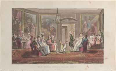 Quae Genus Geeft een Groot Feest, uit De Geschiedenis van Johnny Quae Genus door Thomas Rowlandson