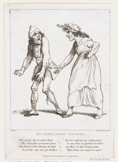 Ruzieachtige Geliefden, 2 januari 1797 door Thomas Rowlandson