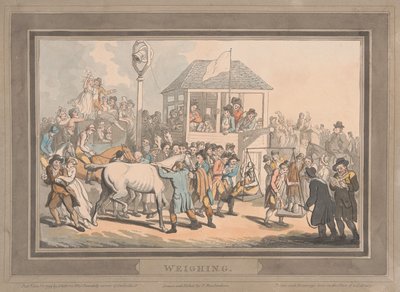Racen [set van zes]:  2. Wegen door Thomas Rowlandson