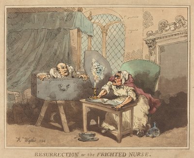 Opstanding, of De Geschrokken Verpleegster door Thomas Rowlandson