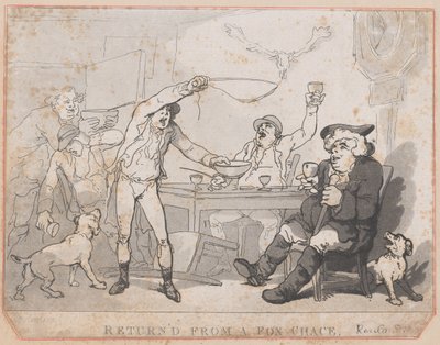 Teruggekeerd van een Vossenjacht, 1787 door Thomas Rowlandson